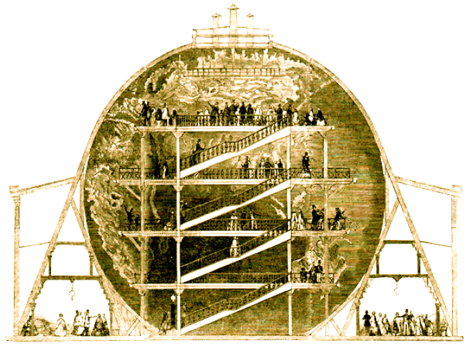 The Giant Globe, unknown. Interior of Wyld’s Great Globe, The Illustrated London News, 1851